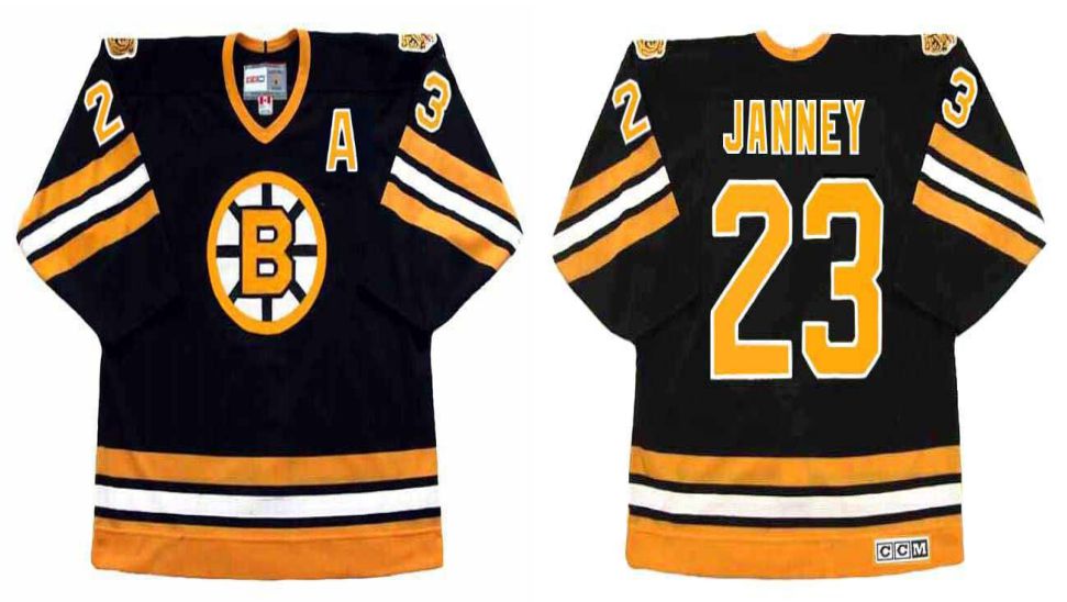 2019 Men Boston Bruins #23 Janney Black CCM NHL jerseys
